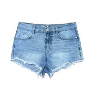 Wallflower Jean Shorts Women’s Size 9 US Blue Denim Curvy Super High Rise Cutoff